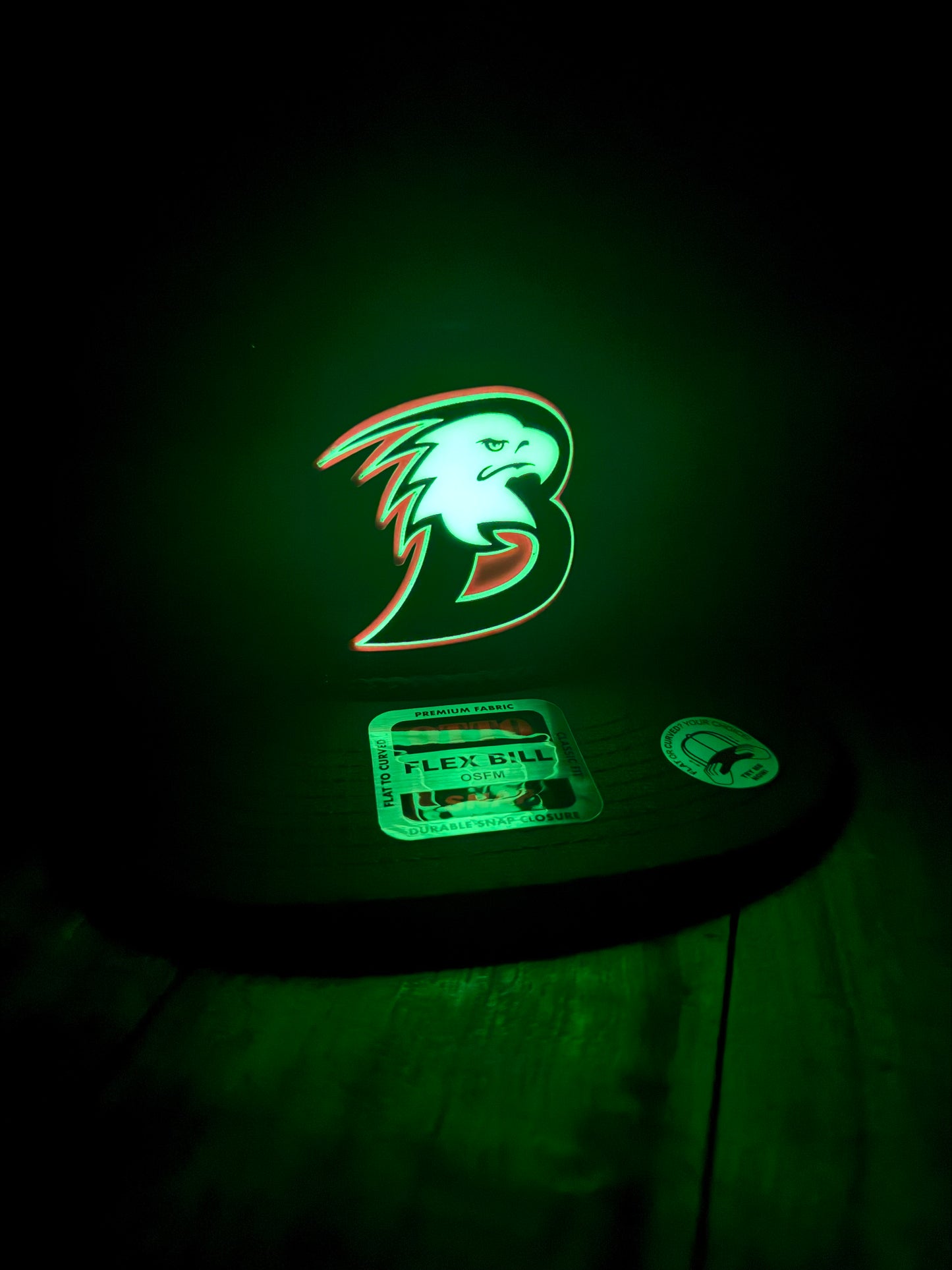 PINK OUT - BROCK Glow in the Dark Black Hat with Rope