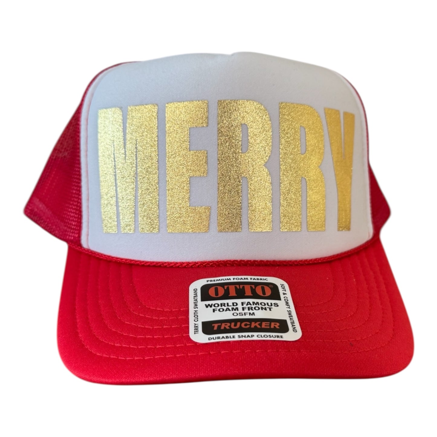 Merry Trucker Hat - Red/White