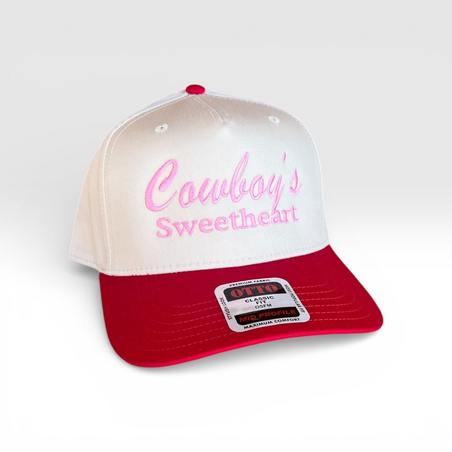 Cowboy's Sweetheart Natural and Red Baseball Cap